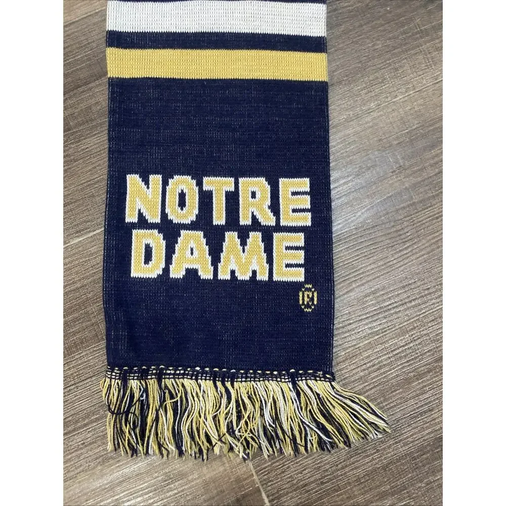 Notre Dame Strong True Irish Logo Acrylic‎ Scarf 54 Inches Long 7 Wide Fast Ship